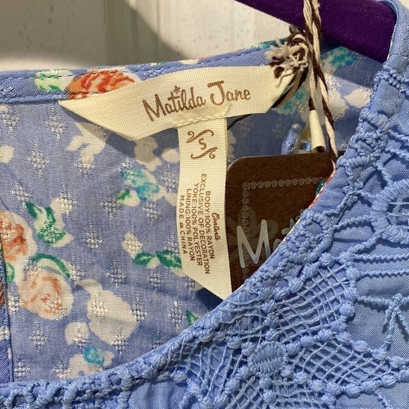 Matilda Jane Flutter Sleeve Floral Blouse NWT - Picture 4 of 14